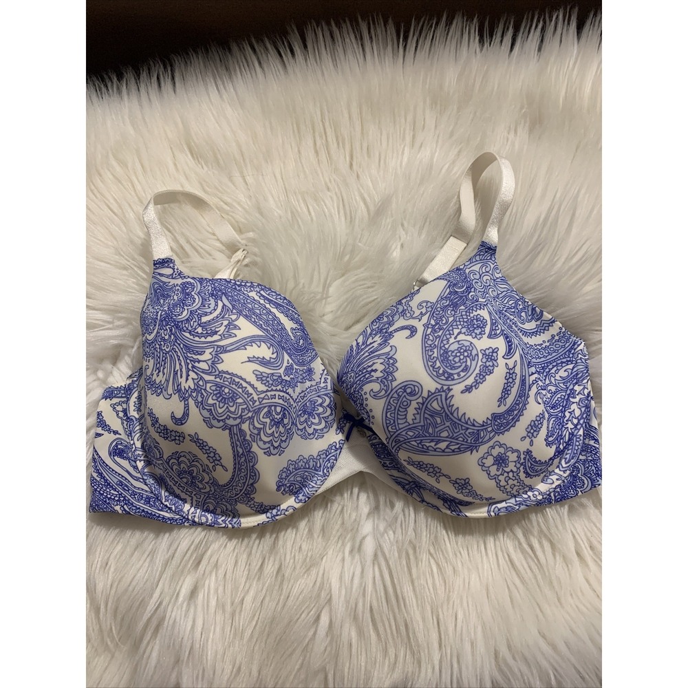 victoria's secret Lines Demi T Shirt Bra 36DD Paisley EUC